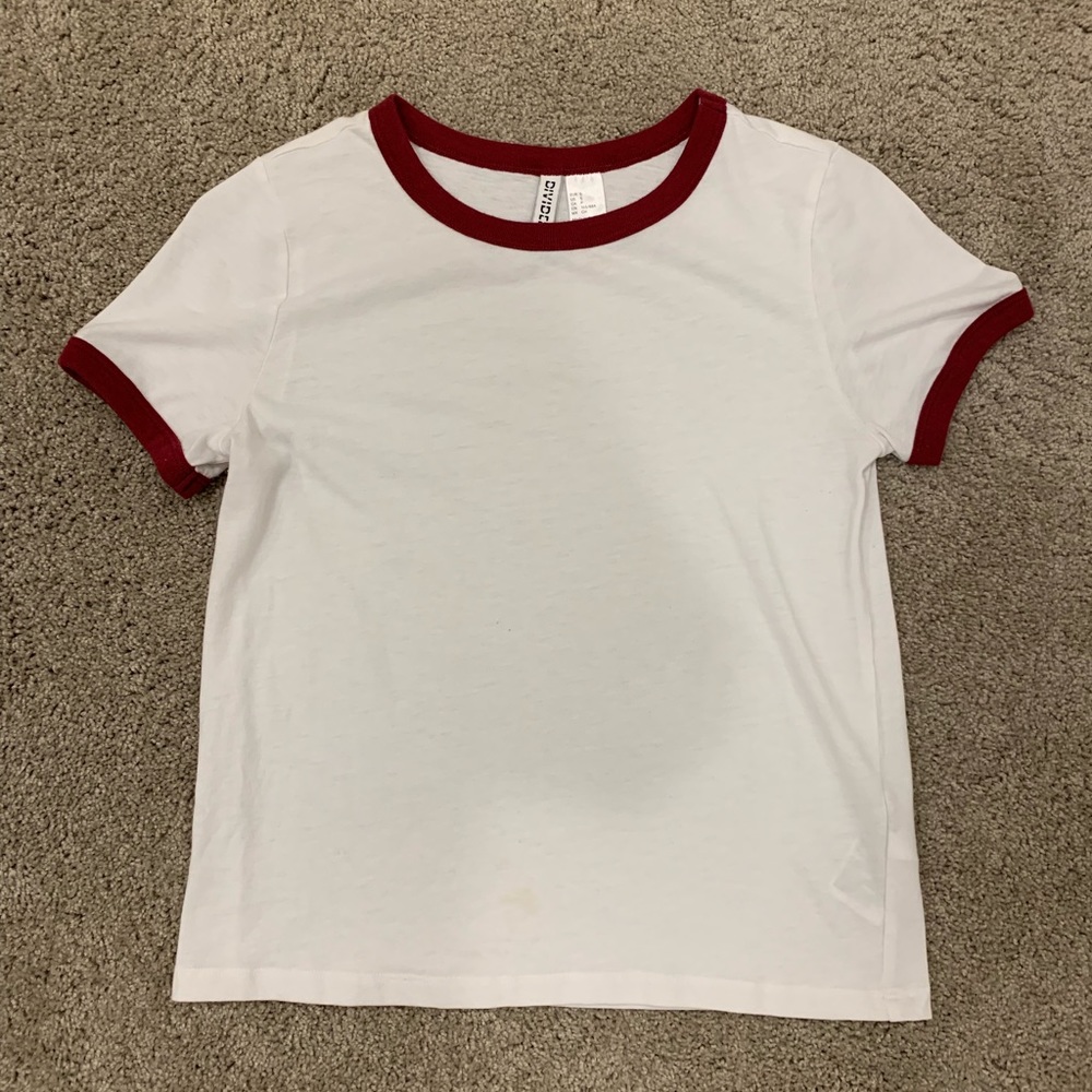 Red and white T-shirt!